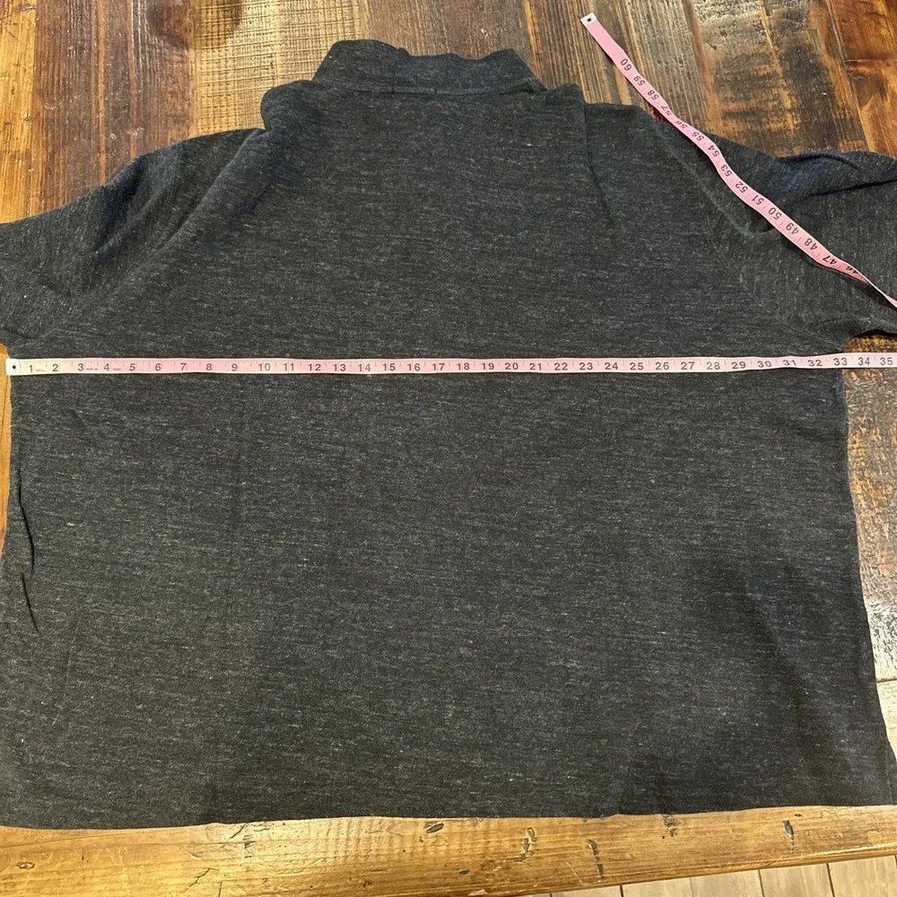 Polo‎ Ralph Lauren Sweater Mens 4XB 1/4 Zip Pony Estate Rib Heather Black